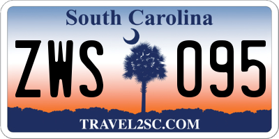 SC license plate ZWS095