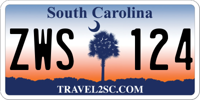 SC license plate ZWS124