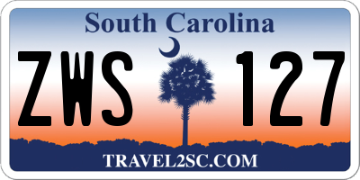 SC license plate ZWS127