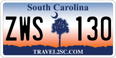 SC license plate ZWS130