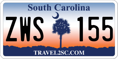 SC license plate ZWS155