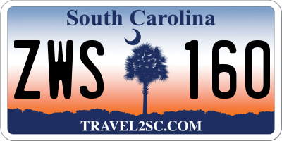 SC license plate ZWS160