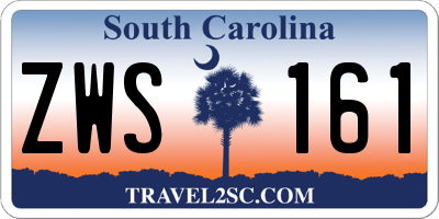 SC license plate ZWS161