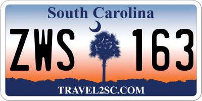 SC license plate ZWS163