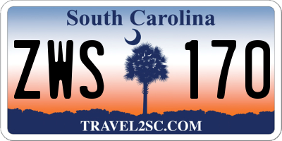 SC license plate ZWS170