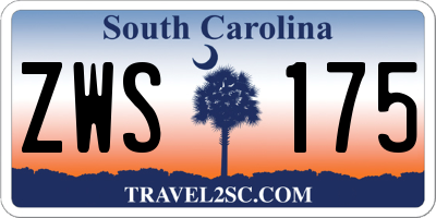 SC license plate ZWS175