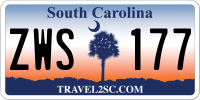 SC license plate ZWS177