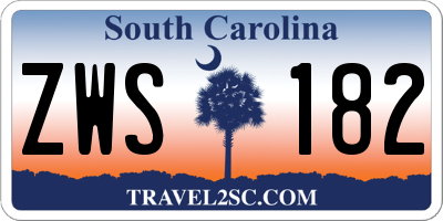SC license plate ZWS182