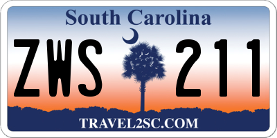 SC license plate ZWS211
