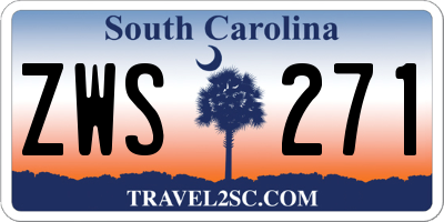 SC license plate ZWS271