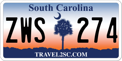 SC license plate ZWS274