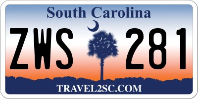 SC license plate ZWS281