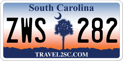 SC license plate ZWS282