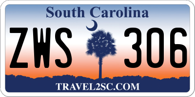 SC license plate ZWS306