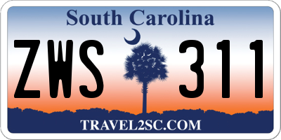 SC license plate ZWS311