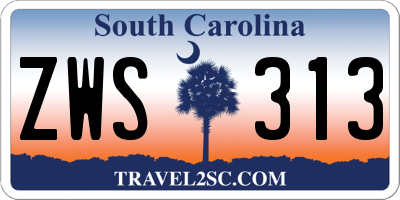 SC license plate ZWS313