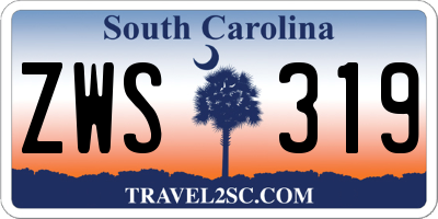 SC license plate ZWS319