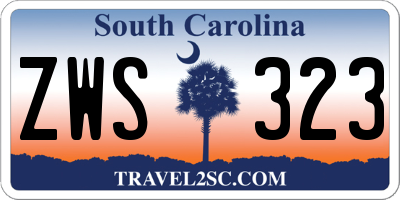 SC license plate ZWS323