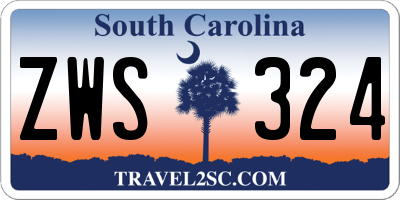 SC license plate ZWS324