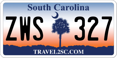 SC license plate ZWS327