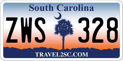 SC license plate ZWS328