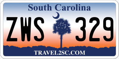 SC license plate ZWS329
