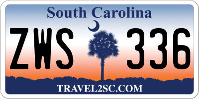 SC license plate ZWS336