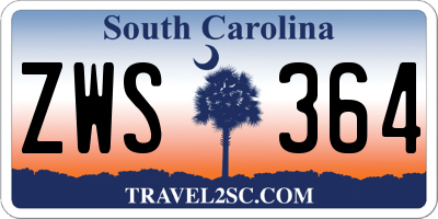 SC license plate ZWS364