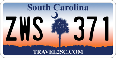 SC license plate ZWS371