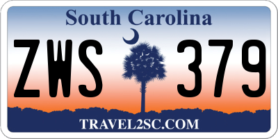 SC license plate ZWS379