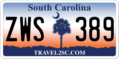 SC license plate ZWS389