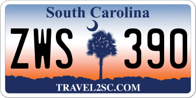 SC license plate ZWS390