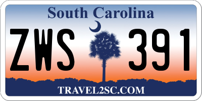 SC license plate ZWS391