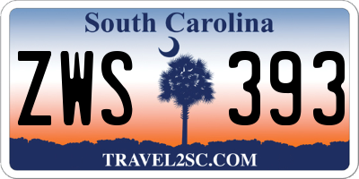 SC license plate ZWS393