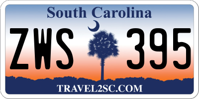 SC license plate ZWS395