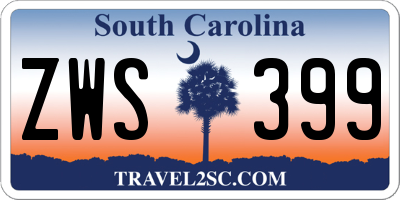 SC license plate ZWS399