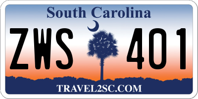 SC license plate ZWS401