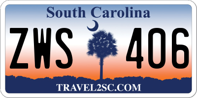 SC license plate ZWS406