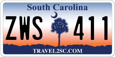 SC license plate ZWS411