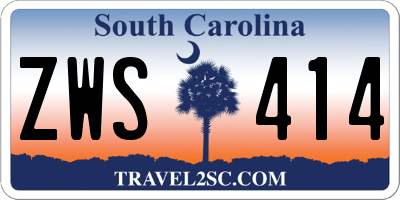 SC license plate ZWS414