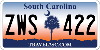SC license plate ZWS422