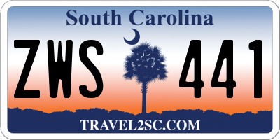 SC license plate ZWS441