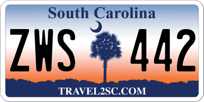 SC license plate ZWS442