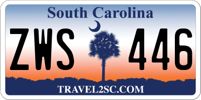 SC license plate ZWS446