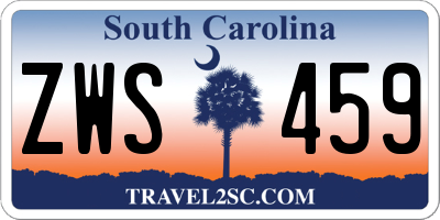 SC license plate ZWS459