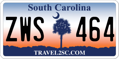 SC license plate ZWS464
