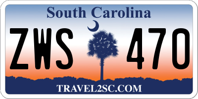 SC license plate ZWS470
