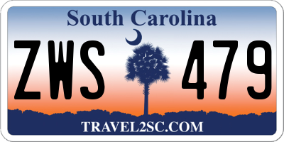 SC license plate ZWS479