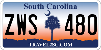 SC license plate ZWS480