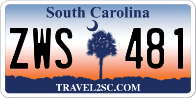 SC license plate ZWS481